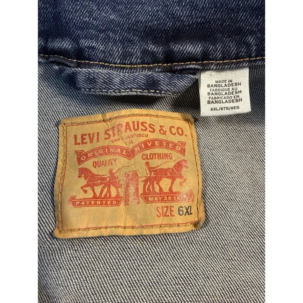 Levi's Button Up Denim Jacket Size 6XL Mens Trucker Style